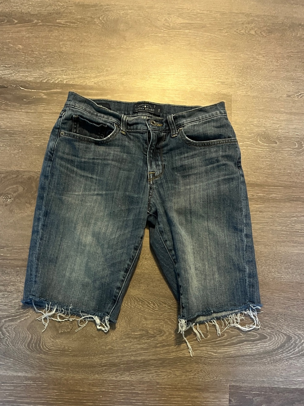 Lucky Brand Bermuda Jean shorts  with Branded Button size 2